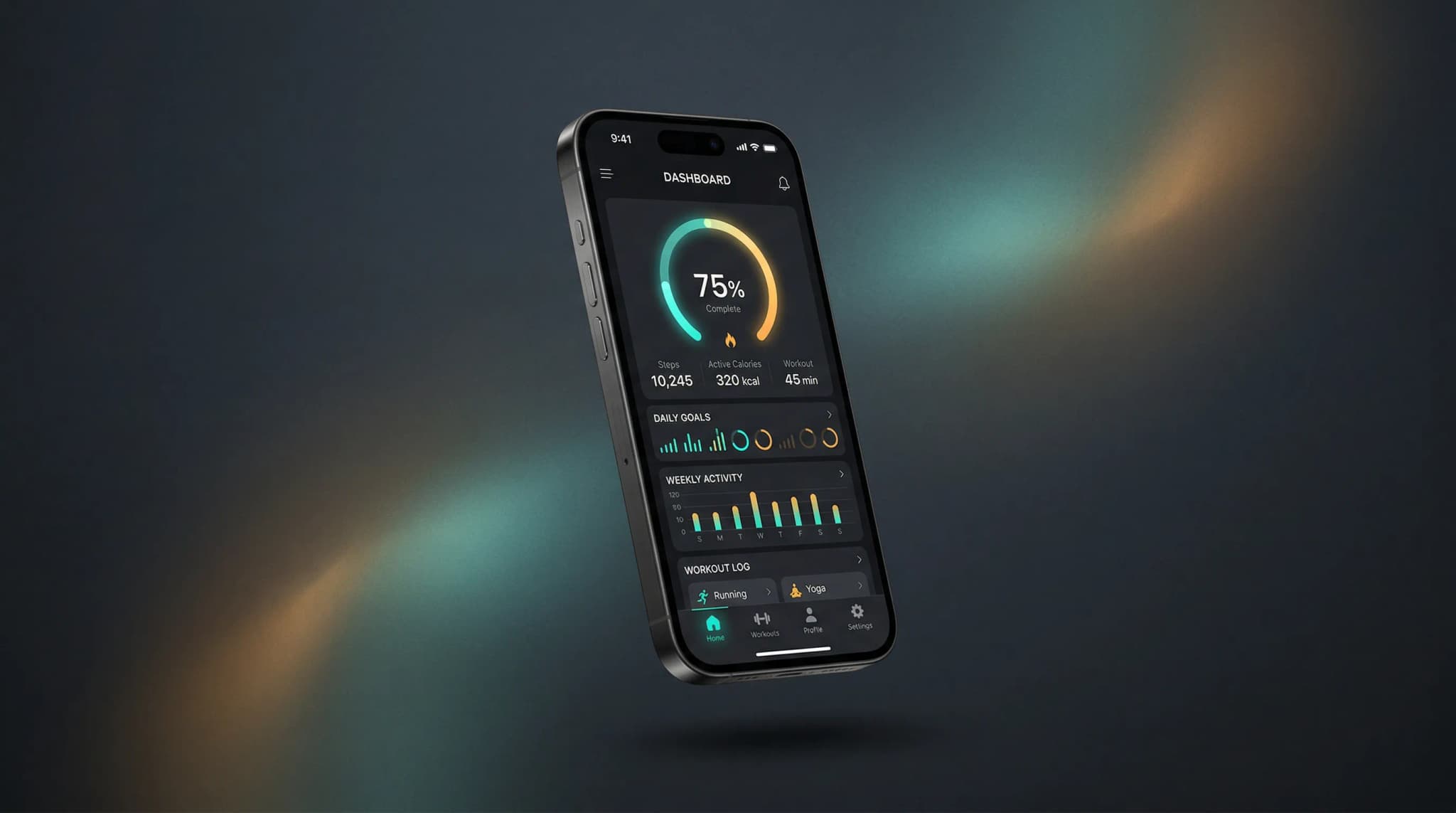 Dolfy workspace showing AI chat interface alongside a live mobile app preview