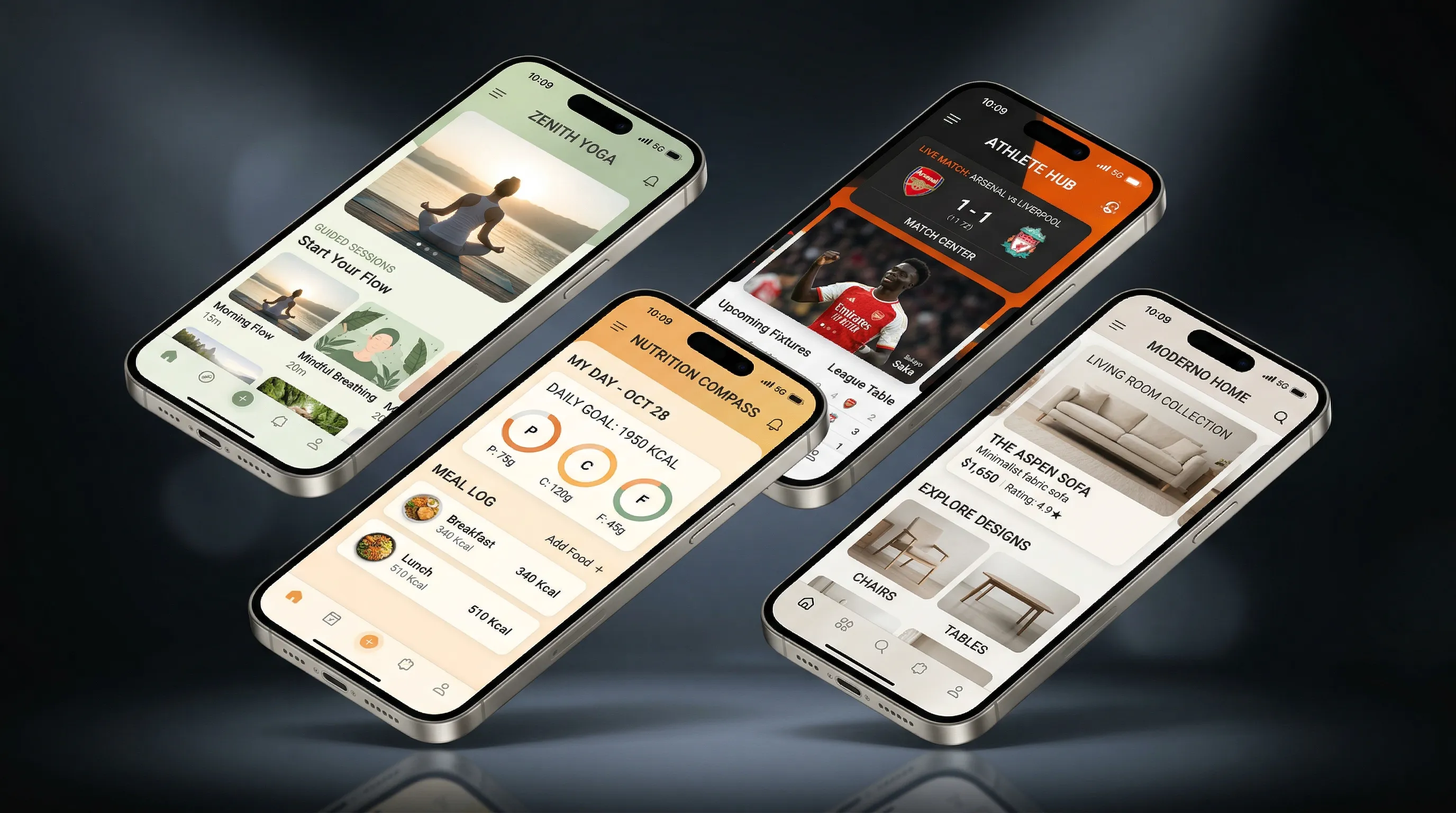 Collection of mobile apps designed with Dolfy